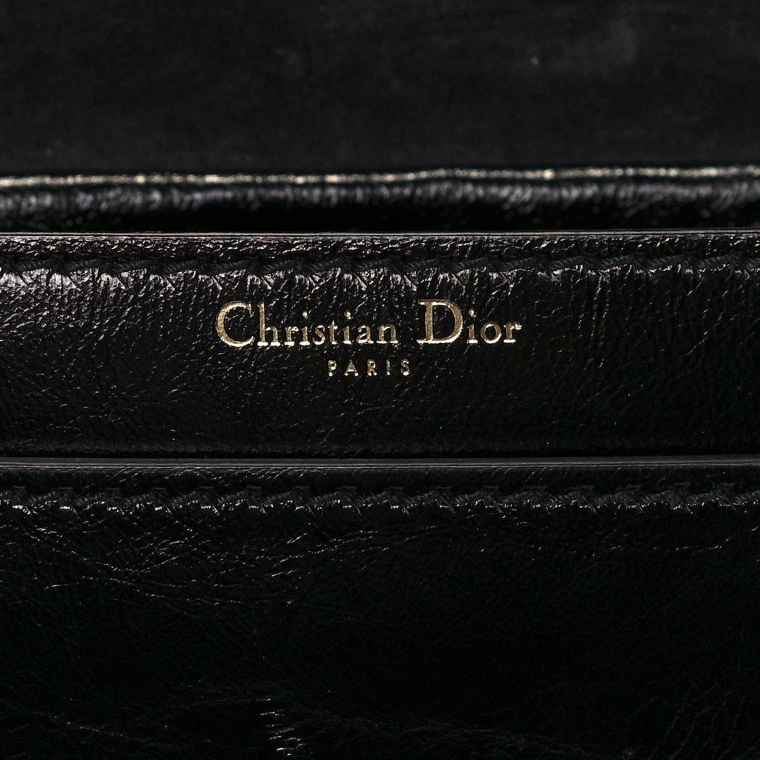 Christian Dior Crinkled Patent Lambskin Dio(r)evolution Top Handle Flap Bag Black 7 of 17