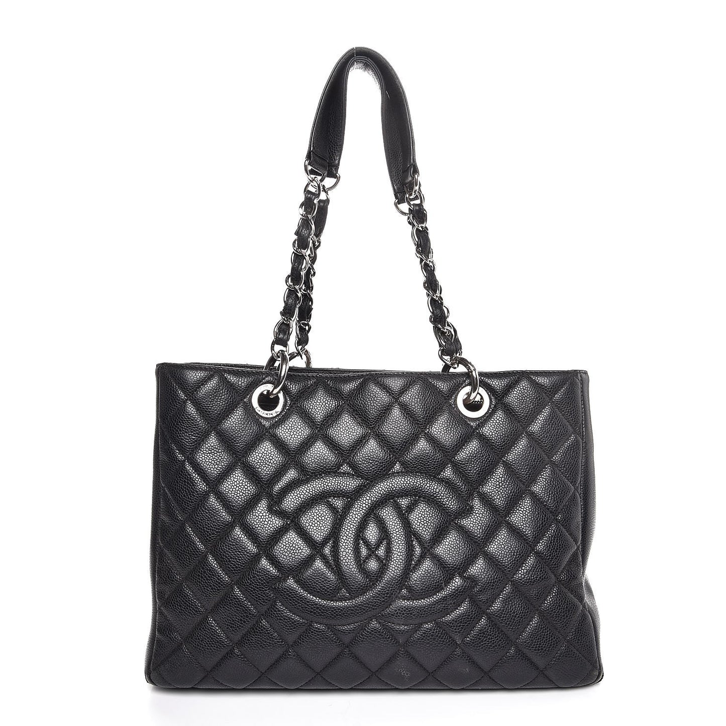 Caviar Quilted Grand Shopping Tote GST Black