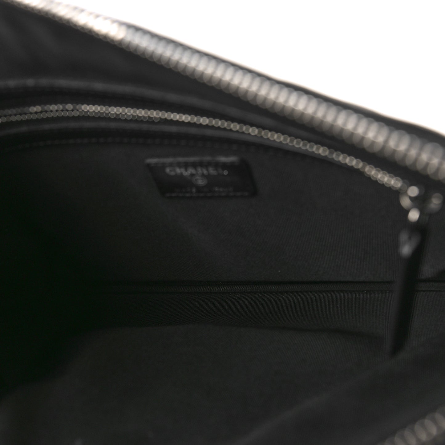 Caviar Camellia Embossed Medium Cosmetic Case Black
