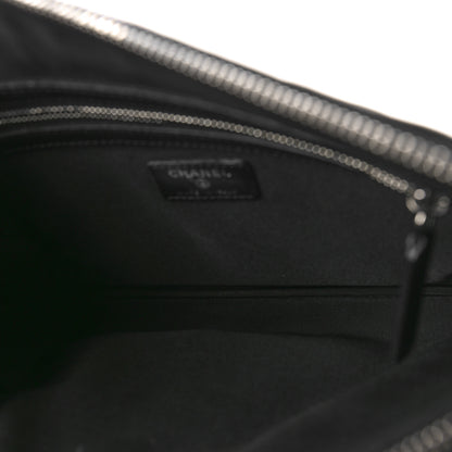 Chanel Caviar Camellia Embossed Medium Cosmetic Case Black 5 of 8