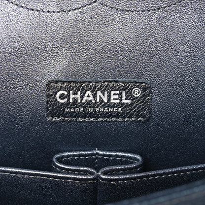 Chanel Metallic Caviar Quilted Maxi Double Flap Charcoal 6 of 11