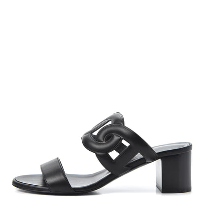 Hermes Nappa Bikini Sandals 36.5 Black 1 of 10