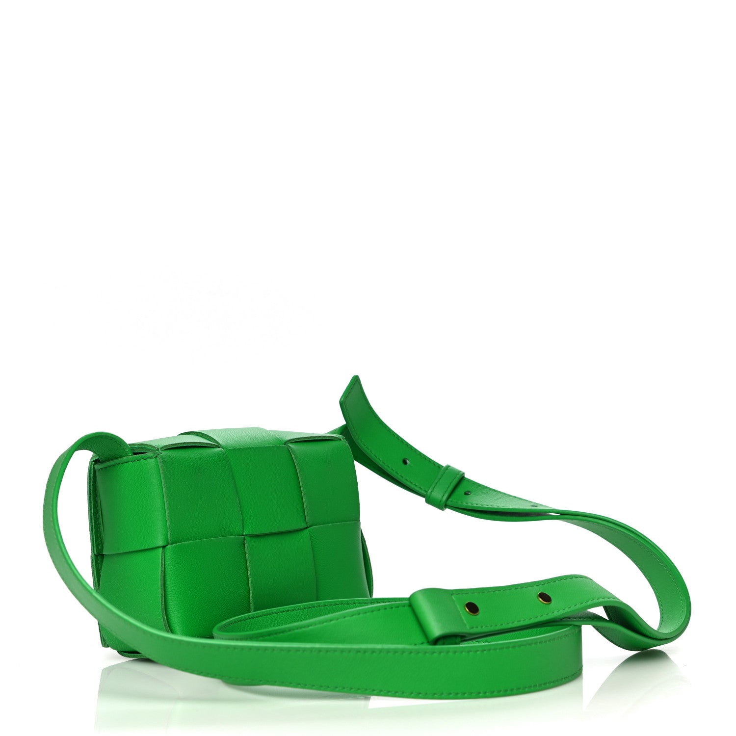 Bottega Veneta Lambskin Maxi Intrecciato Extra Mini Cassette Crossbody Bag Parakeet 2 of 12