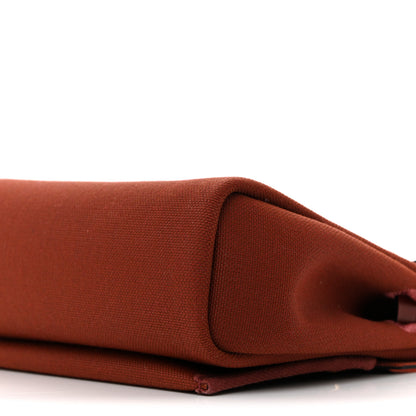 Hermes Military Toile Vache Hunter Herbag Zip Retourne 20 Rouge H 9 of 9
