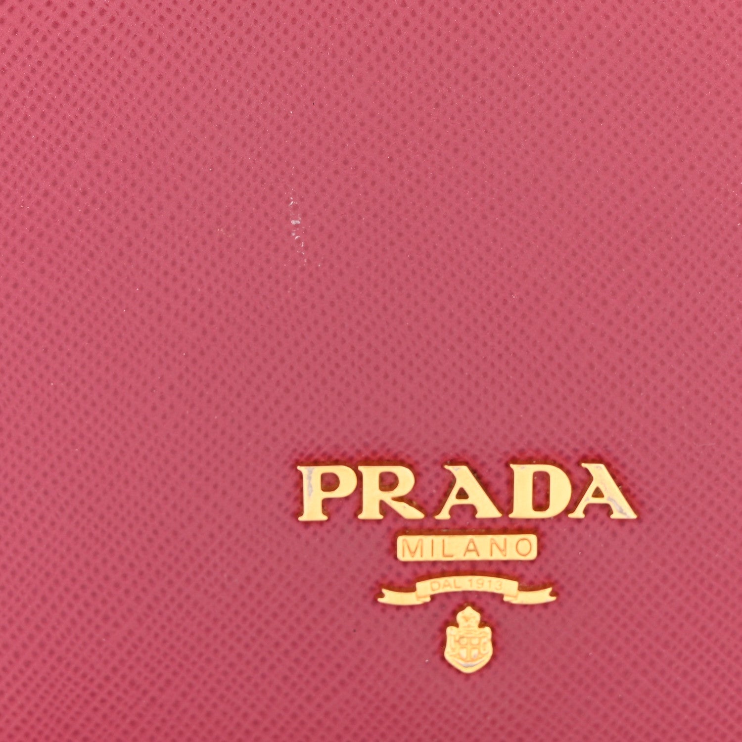 Prada Saffiano Metal French Flap Compact Wallet Peonia 11 of 12