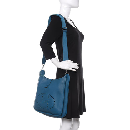 Hermes Epsom Evelyne III GM Bleu Izmir 2 of 8
