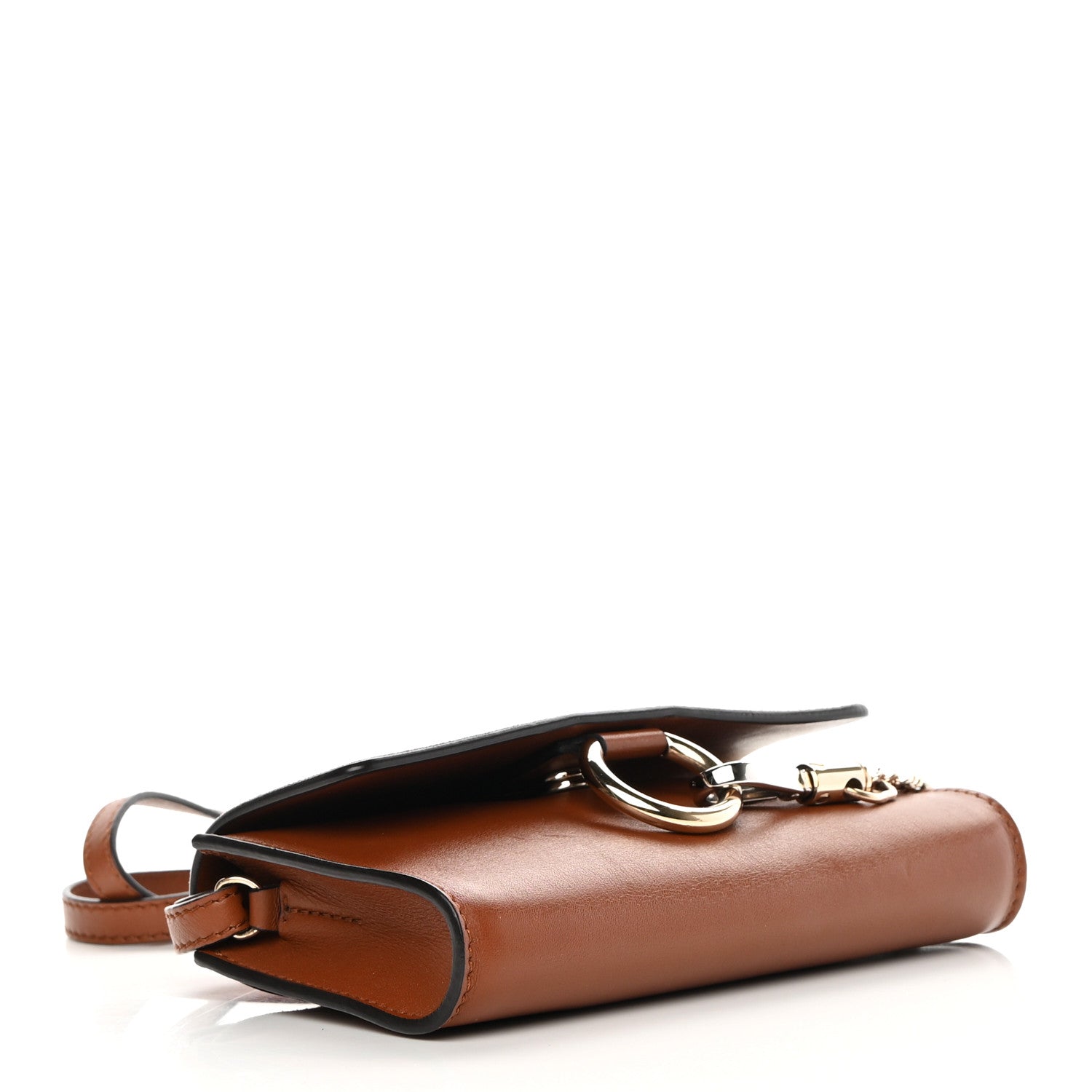 Chloe Suede Calfskin Mini Faye Shoulder Bag Tobacco 4 of 13