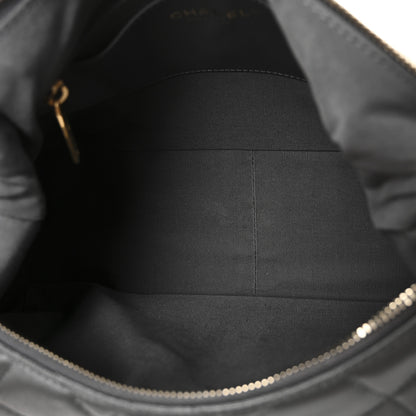Chanel Shiny Lambskin Quilted Large Trendy Pockets Hobo Grey 5 of 10