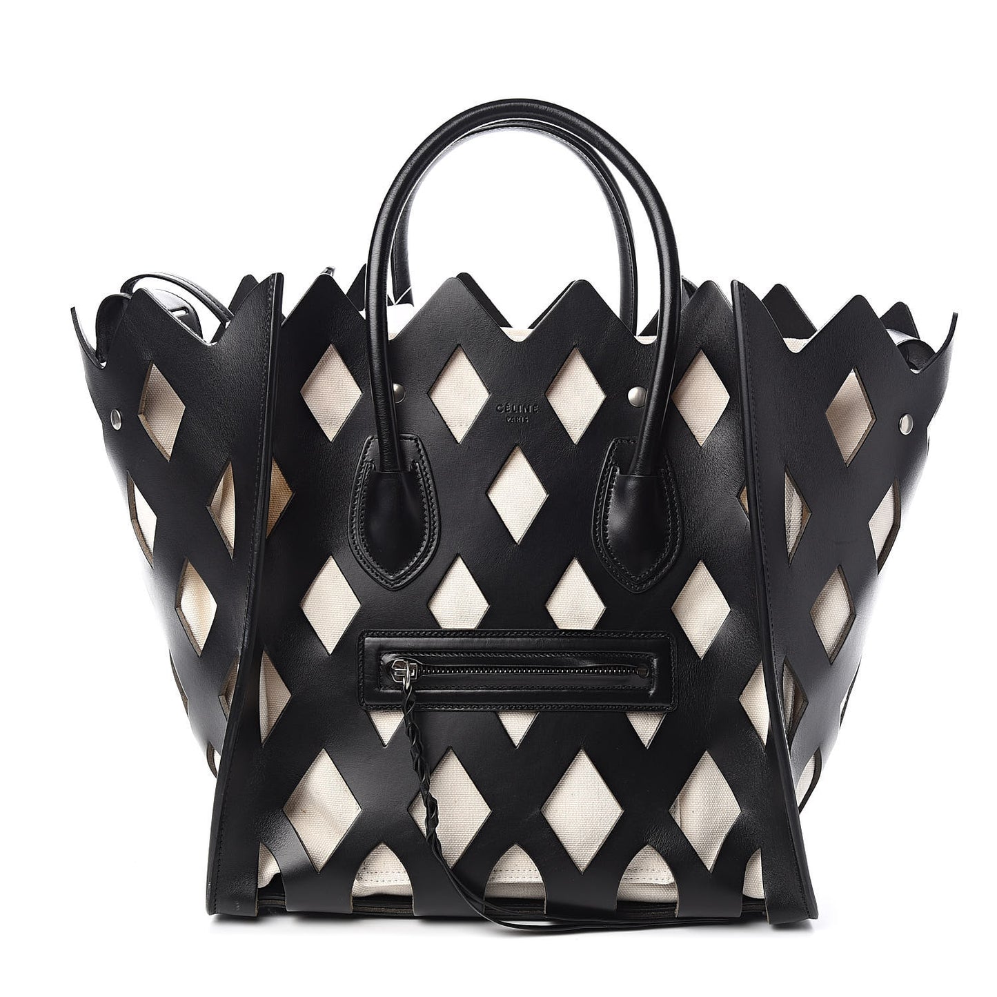 Calfskin Medium Cutout Phantom Luggage Black