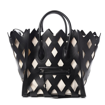 Celine Calfskin Medium Cutout Phantom Luggage Black 1 of 10
