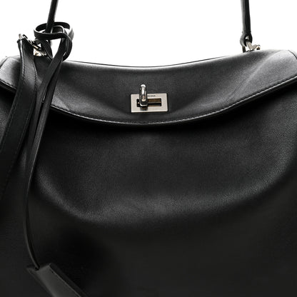 Balenciaga Natural Smooth Calfskin Small Rodeo Top Handle Handbag Black 7 of 9