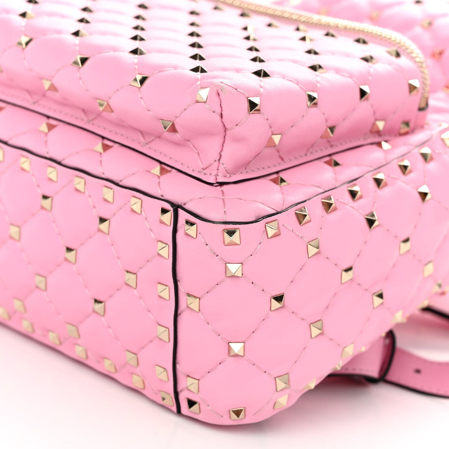 Nappa Quilted Small Rockstud Spike Backpack Absolute