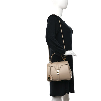 Celine Satinated Calfskin Small 16 Top Handle Bag Beige 2 of 11