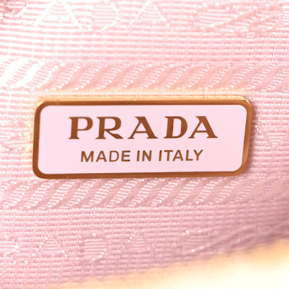 Prada Montone Shearling Mini Triangle Bag Orchidea 6 of 10