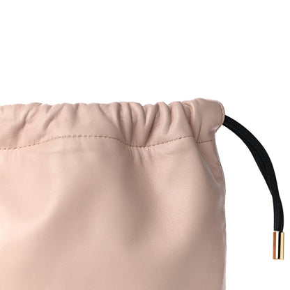 Fendi Soft Nappa Logo Medium Drawstring Pouch Bag Rosa Quarzo Black 11 of 11