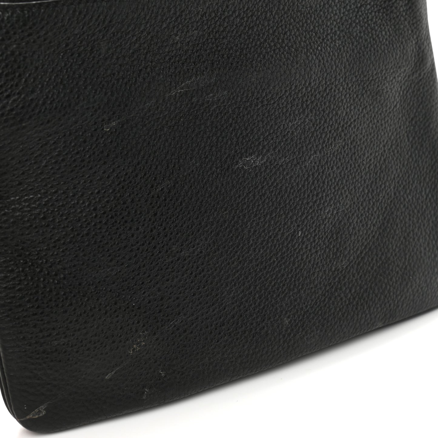 Vitello Daino Double Zip Crossbody Bag Black