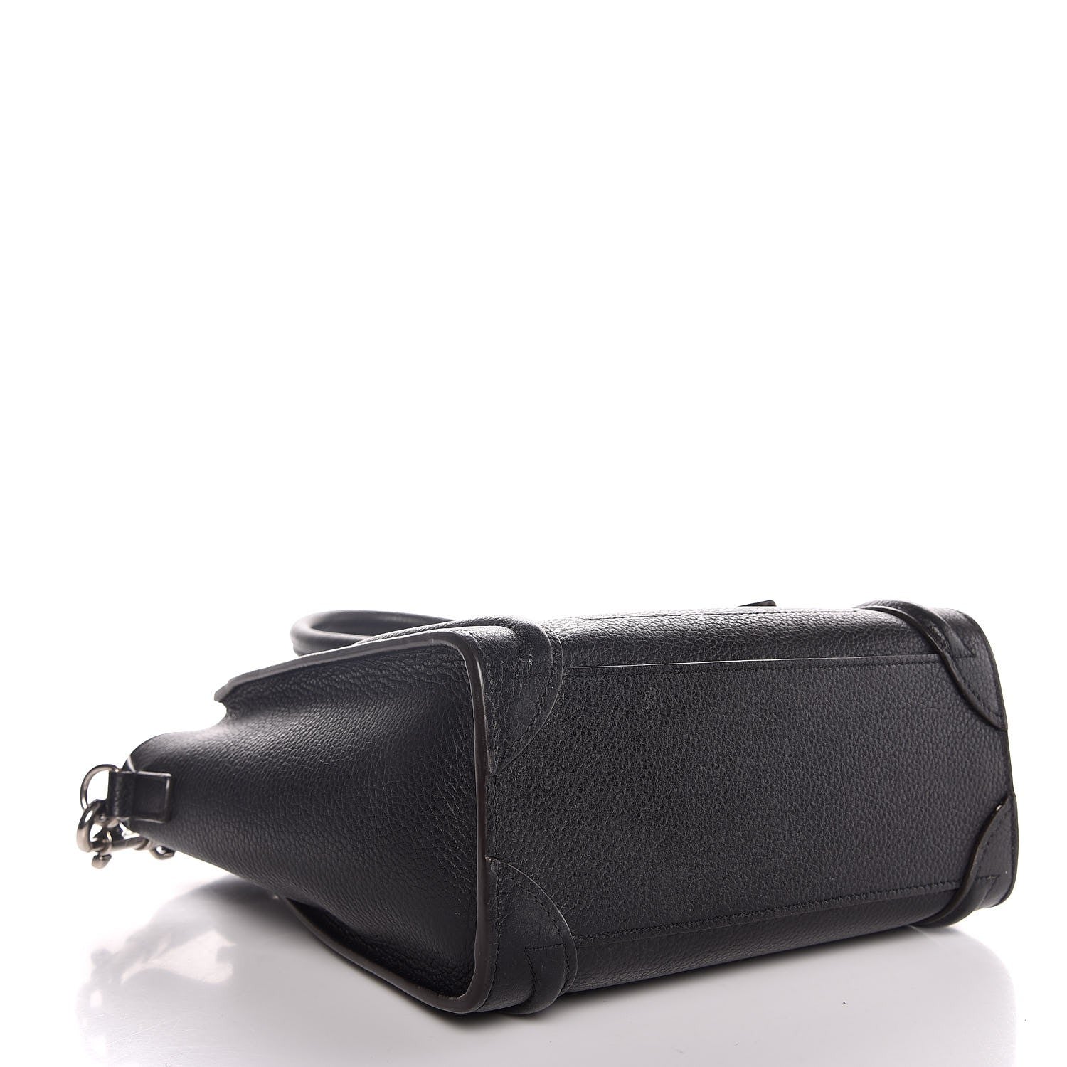 Celine Drummed Calfskin Nano Luggage Black 4 of 8