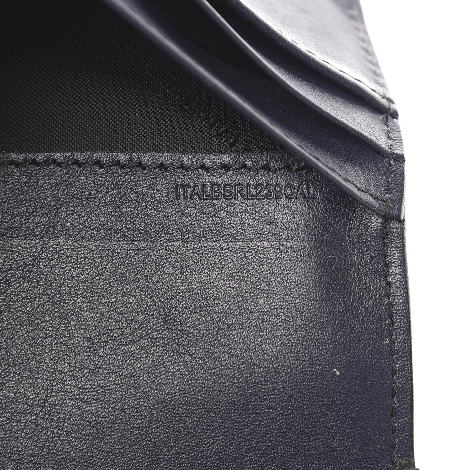 Burberry Calfskin House Check Continental Wallet Navy 7 of 11