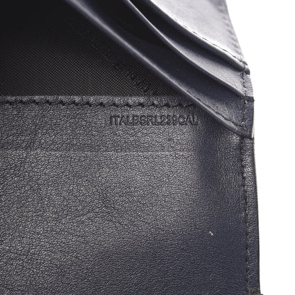 Burberry Calfskin House Check Continental Wallet Navy 7 of 11