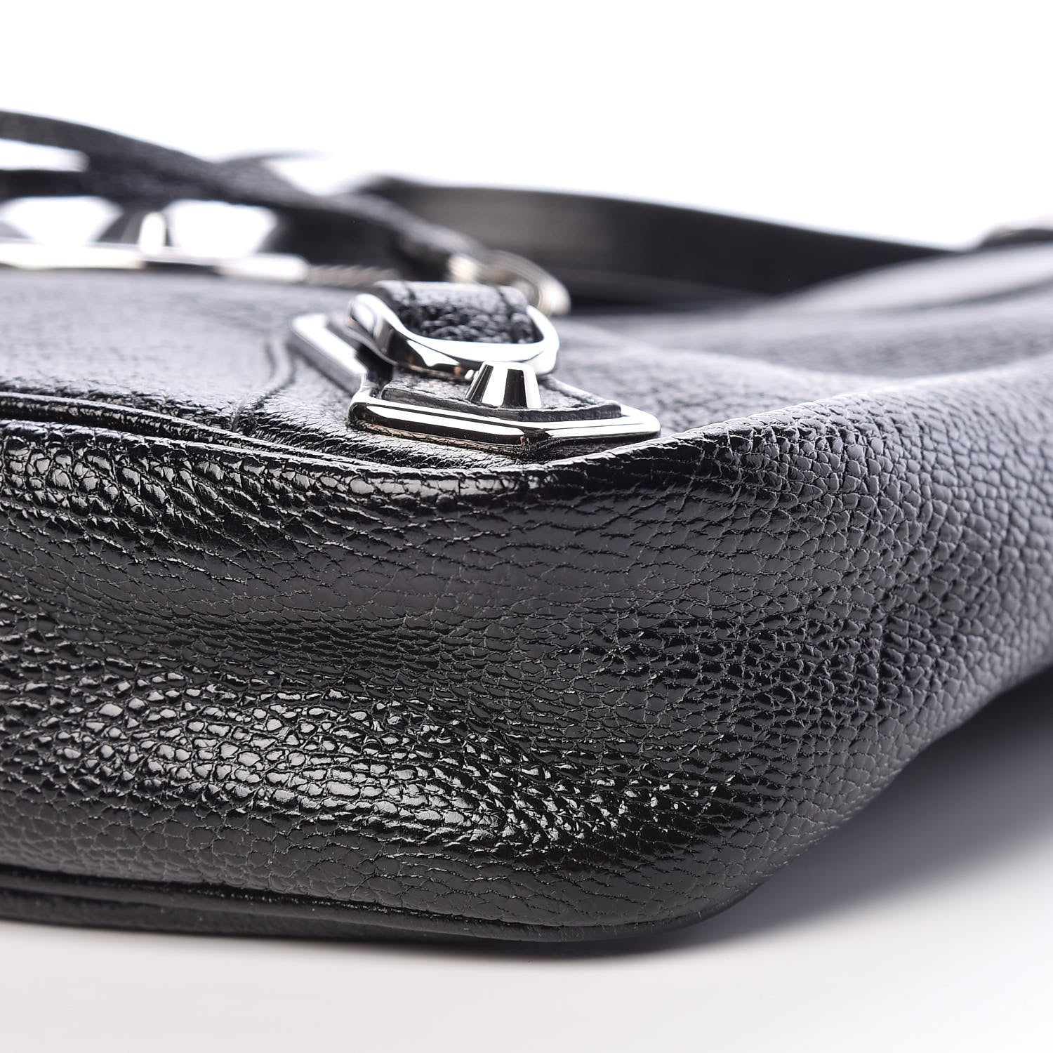 Balenciaga Chevre Silver Metallic Edge Hardware Hip Black 7 of 9