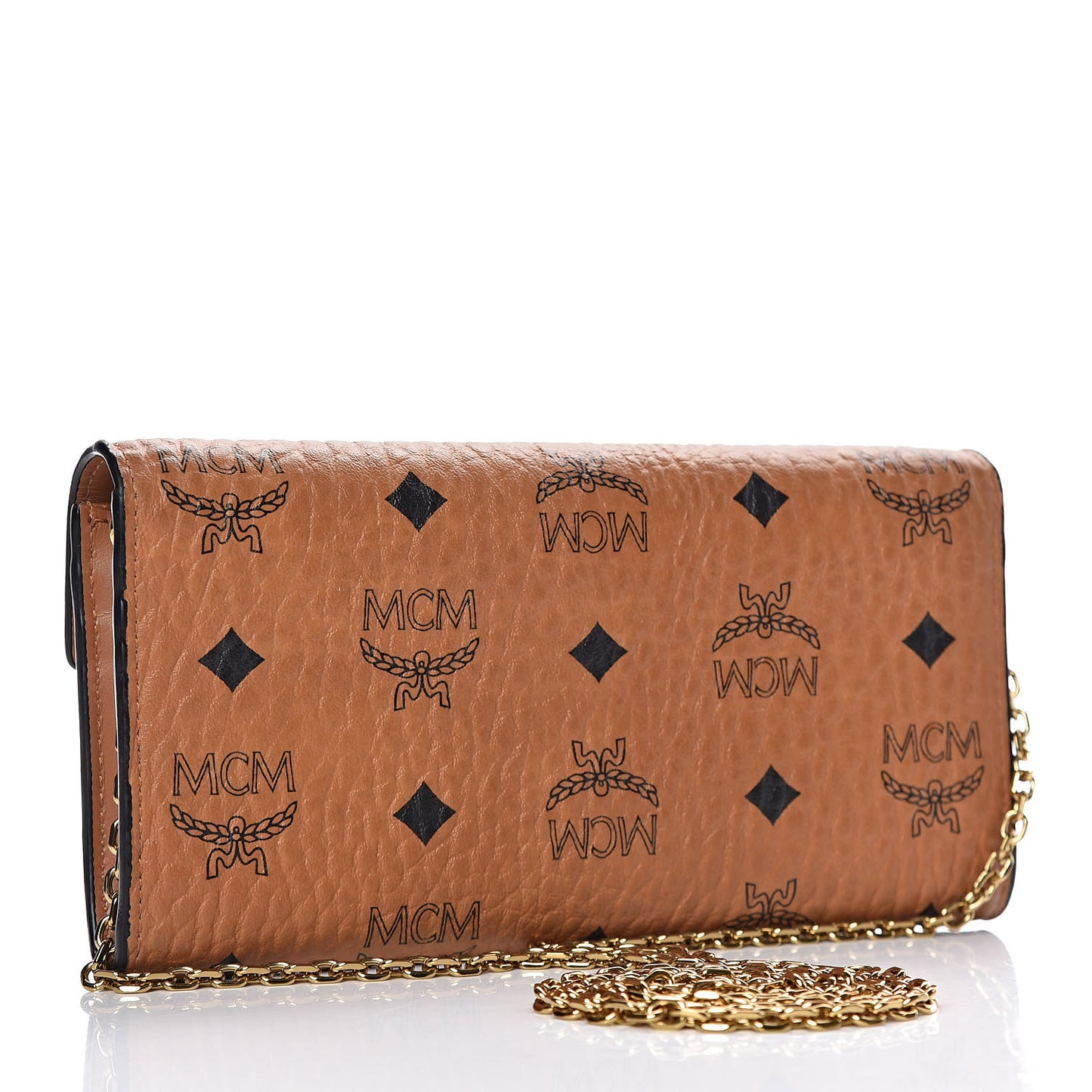 Visetos Large Patricia Wallet On Chain Cognac