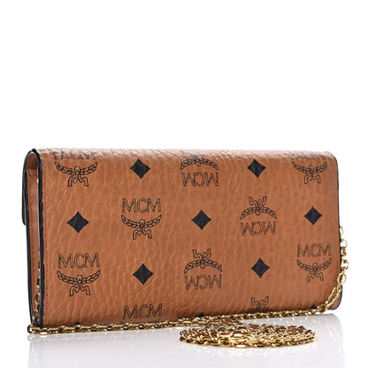 MCM Visetos Large Patricia Wallet On Chain Cognac 3 of 10