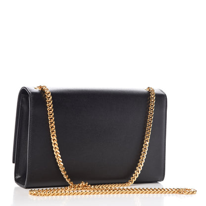 Saint Laurent Grain De Poudre Medium Classic Monogram Kate Satchel Black 3 of 9