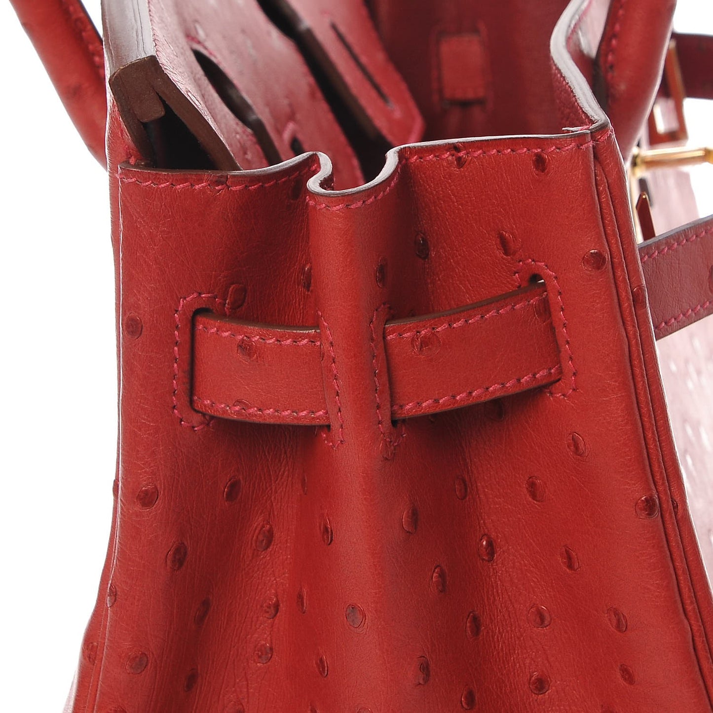 Ostrich Birkin 30 Rouge Vif