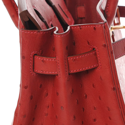 Hermes Ostrich Birkin 30 Rouge Vif 26 of 30