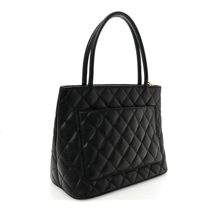 Chanel Caviar Quilted Medallion Tote Black 3 of 11