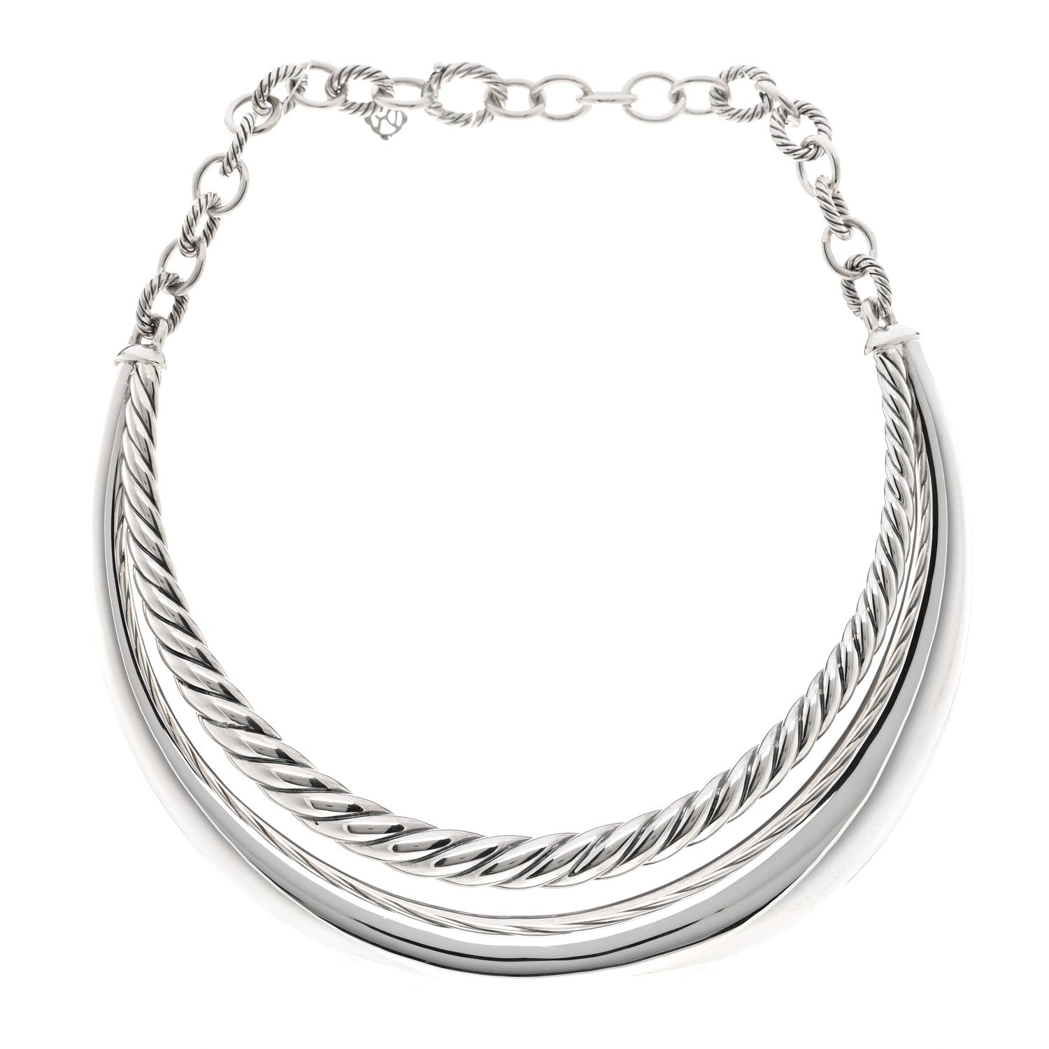 David Yurman Sterling Silver Pure Form Collar Necklace 1 of 3