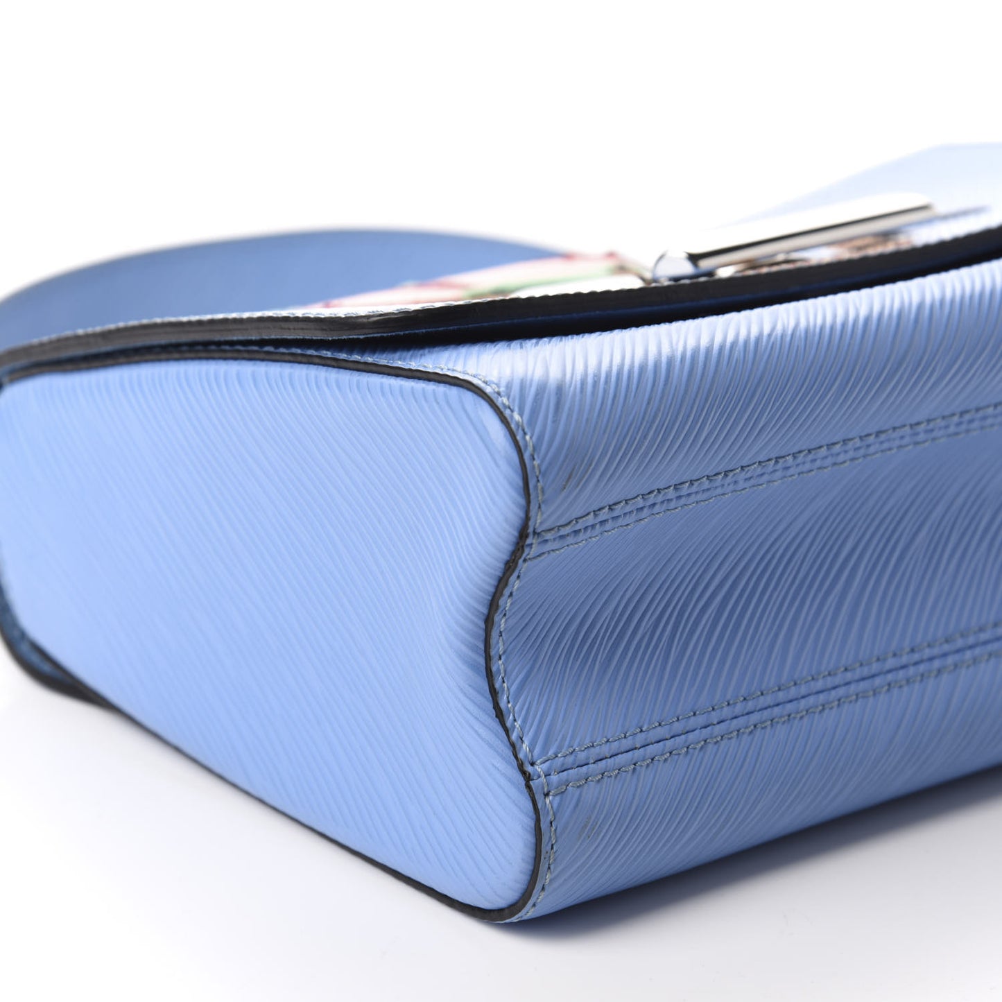 Epi Tropical Birds Twist Shoulder Bag MM Bleuet