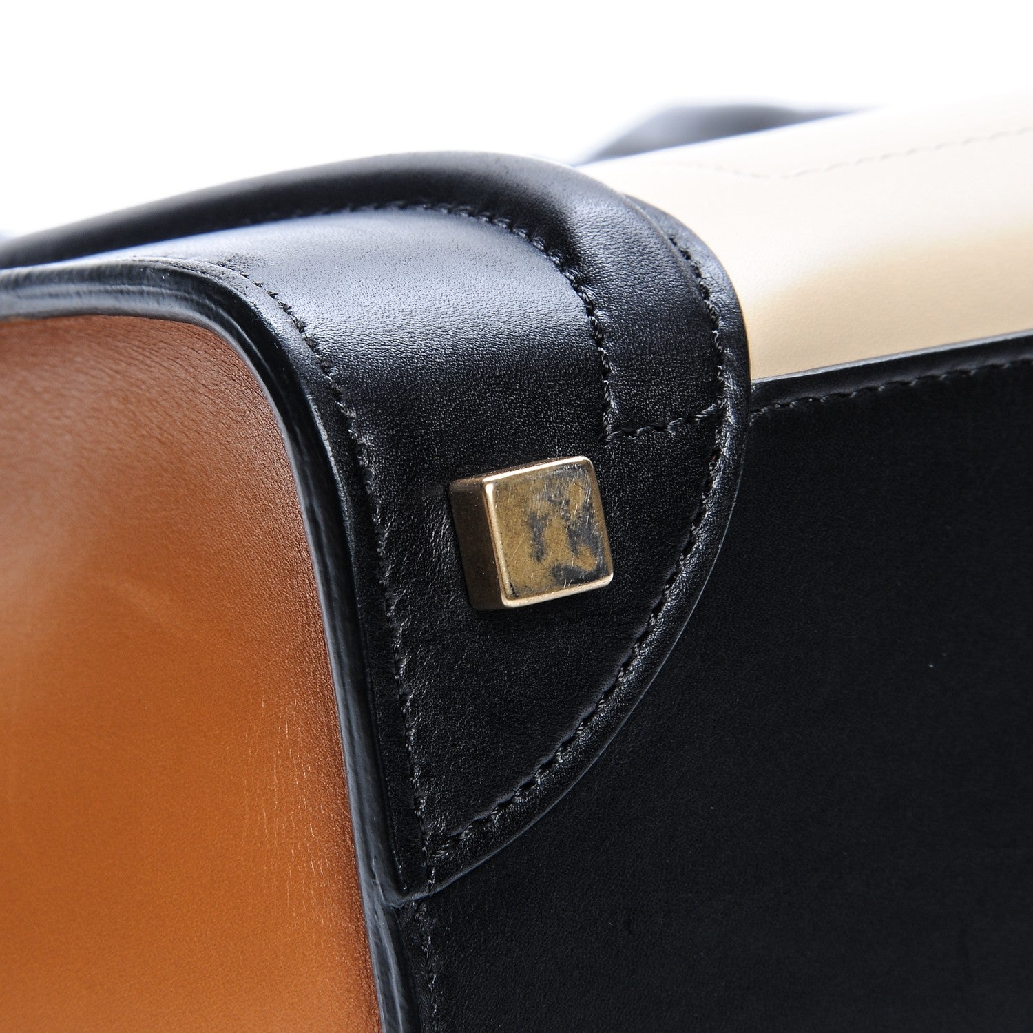 Celine Satin Calfskin Micro Tri-Color Luggage Seashell 7 of 8