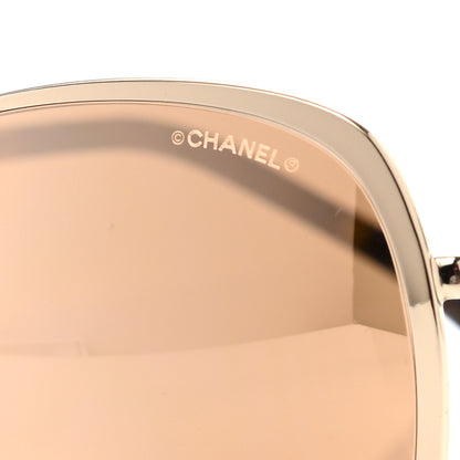 Chanel Metal Mirrored Pilot Summer Sunglasses 4223 Gold 8 of 8