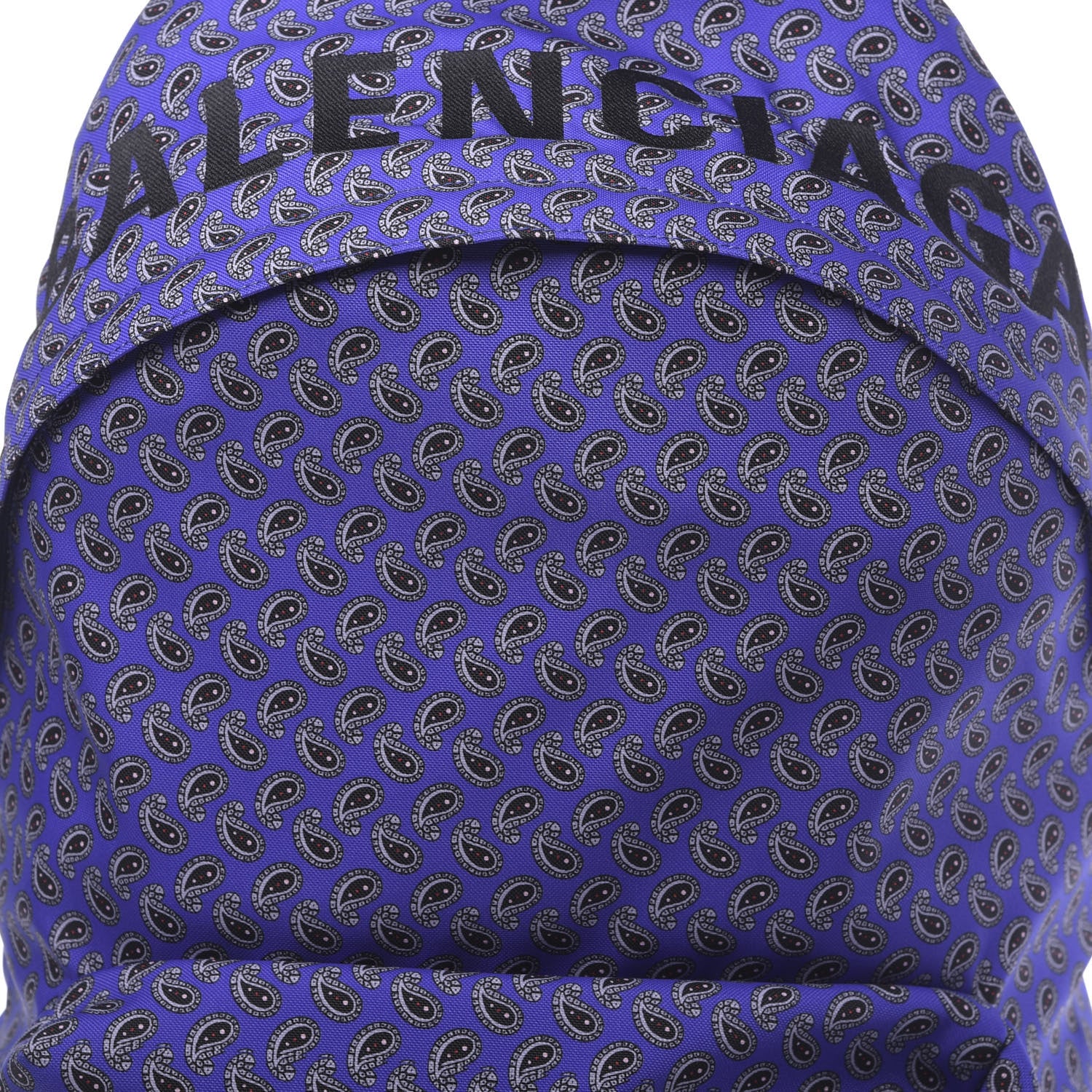 Balenciaga Sport Nylon Logo Paisley Print Wheel Backpack Navy Black 8 of 8