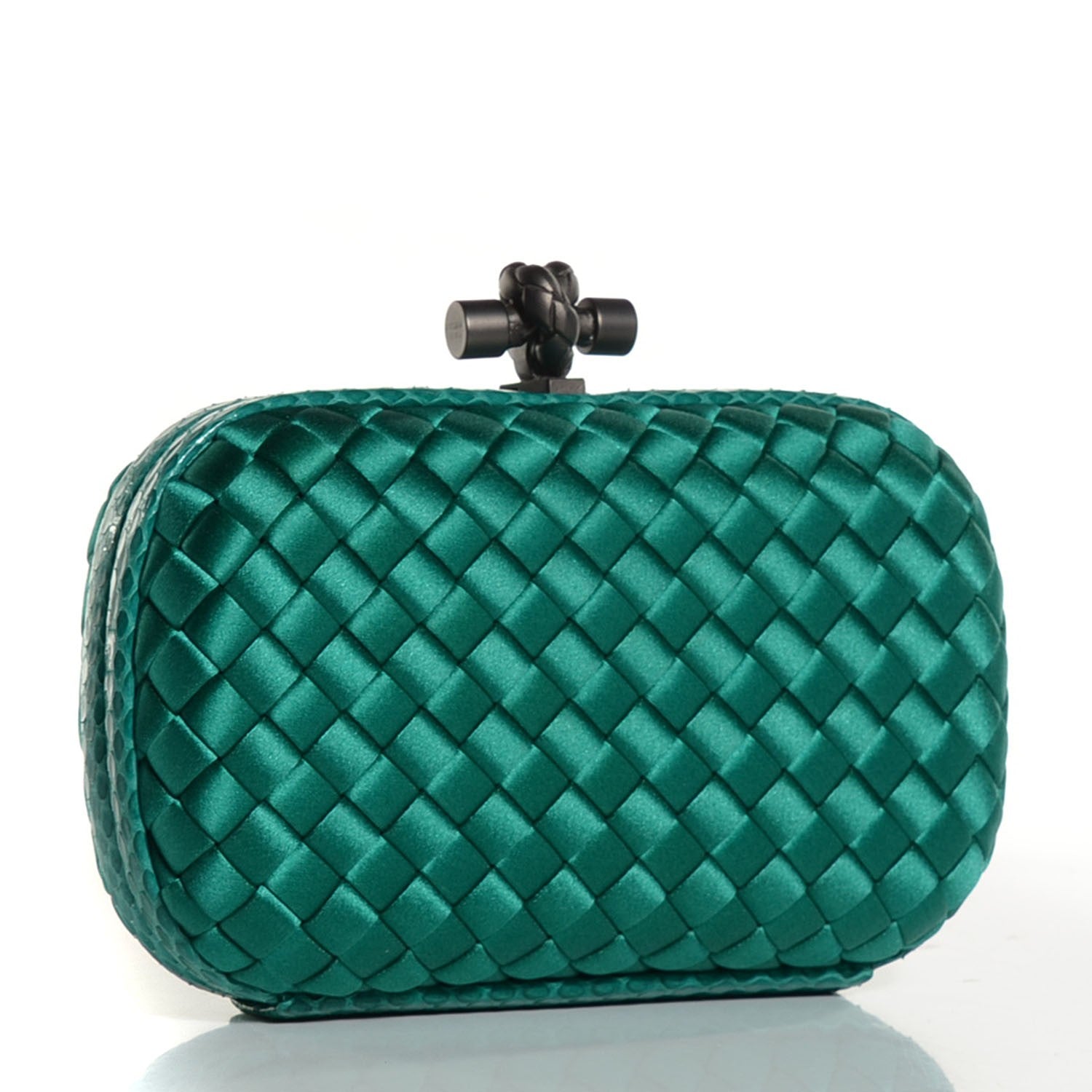 Bottega Veneta Satin Intreccio Impero Ayers Knot Clutch 3 of 7