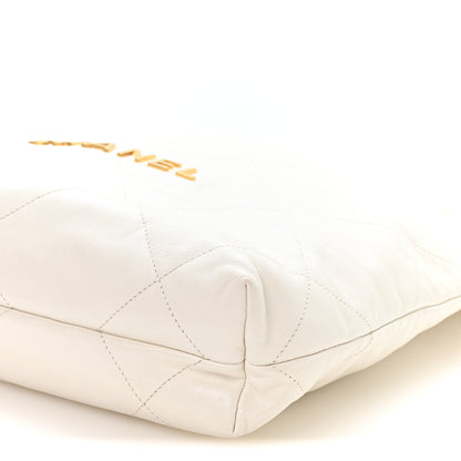Chanel Shiny Calfskin Quilted Small Chanel 22 White 10 of 10