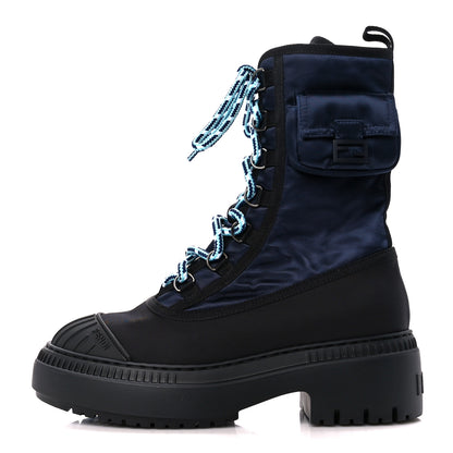 Fendi Nylon Baguette Domino 50mm Biker Boots 36 Eddie Black 1 of 10
