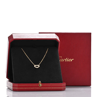 Cartier 18K Pink Gold Diamond Hearts And Symbols Pendant Necklace 5 of 5