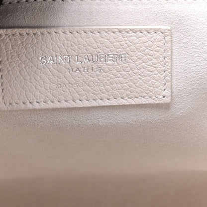 Saint Laurent Grained Calfskin Small Rive Gauche White 6 of 10