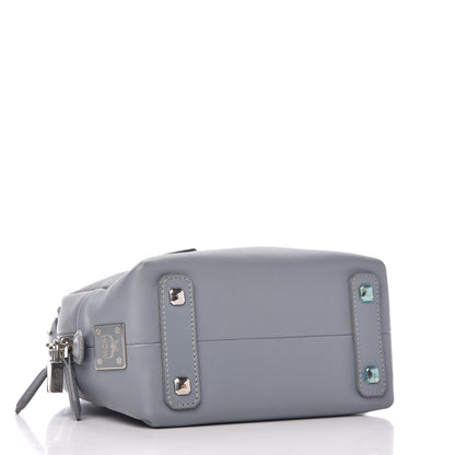 MCM Calfskin Boston Bag Sky Blue 4 of 9