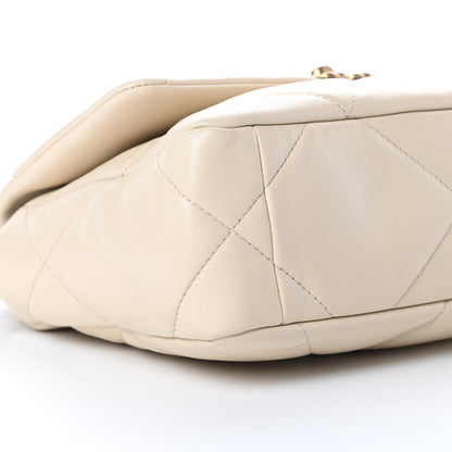 Chanel Lambskin Quilted Medium Chanel 19 Flap Beige 9 of 10