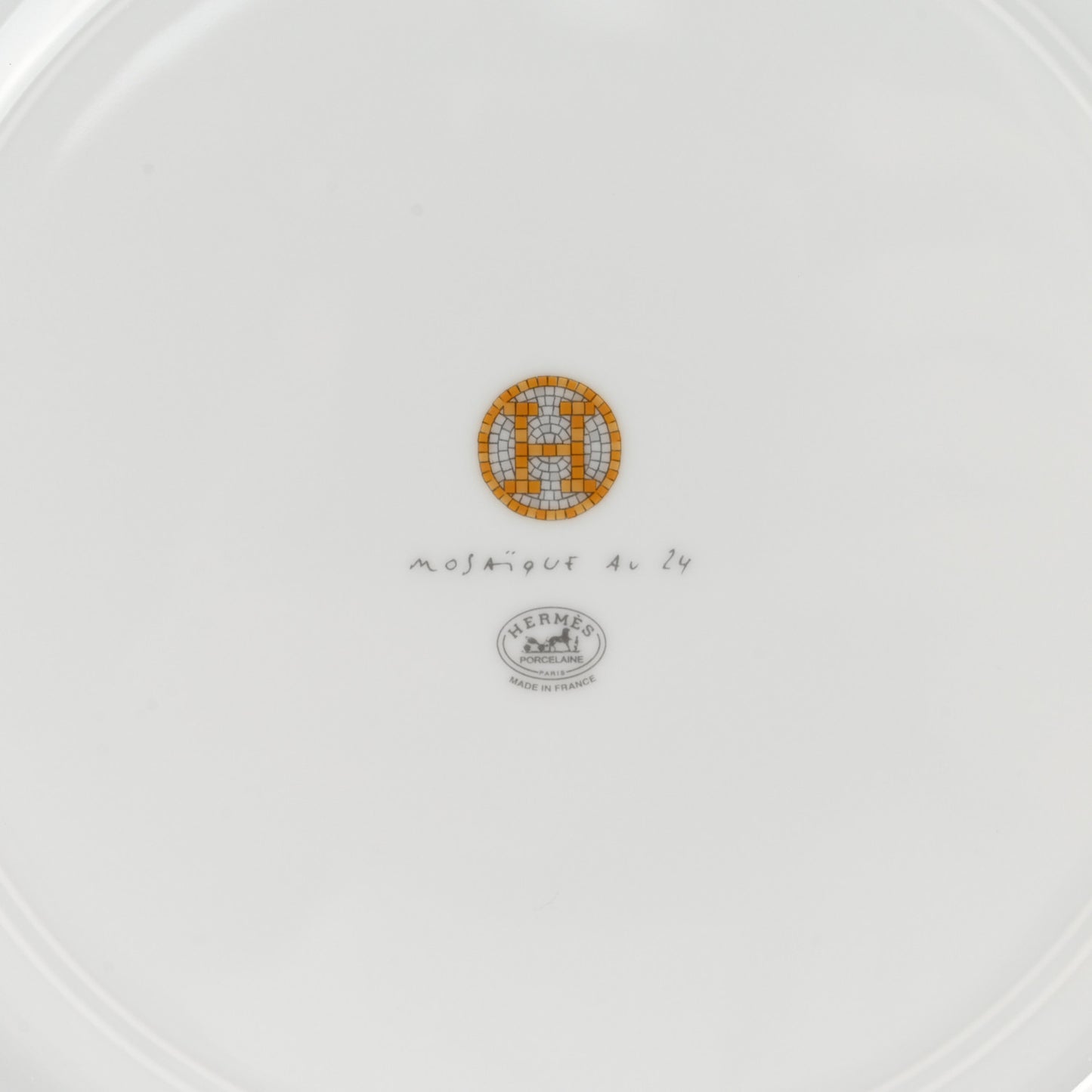Porcelain Mosaique Au 24 Platine Presentation Plate Set of 2 Gold