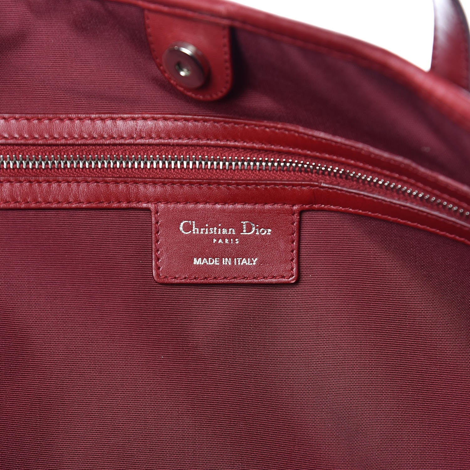 Christian Dior Coated Canvas Cannage Medium Panarea Tote Red 7 of 12