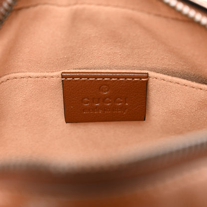 Gucci Glazed Calfskin Matelasse Diagonal Mini GG Marmont Chain Shoulder Bag Cuir 7 of 10