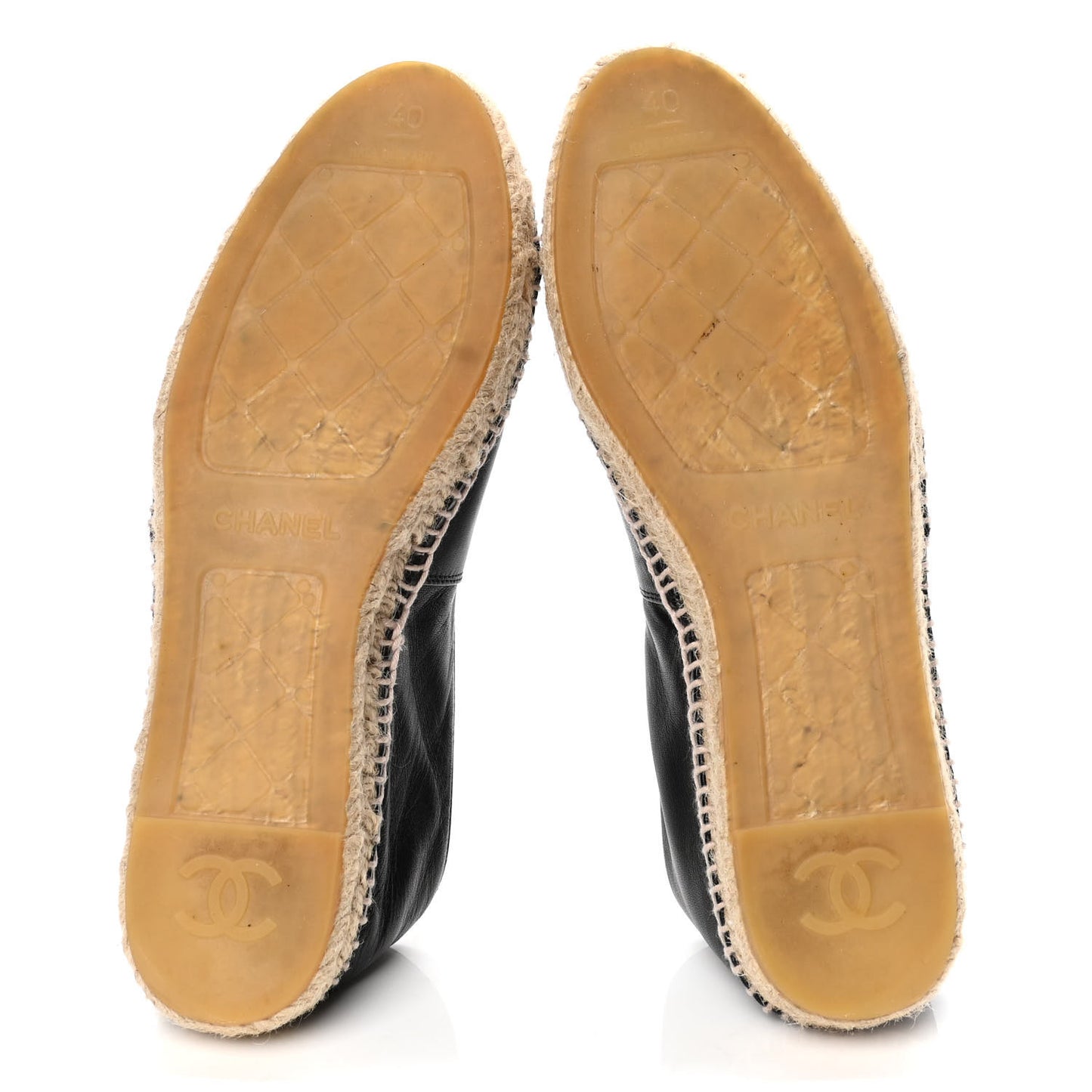 Lambskin CC Espadrilles 40 Black