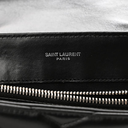 Saint Laurent Calfskin Y Quilted Monogram Small Loulou Chain Satchel Black 6 of 10
