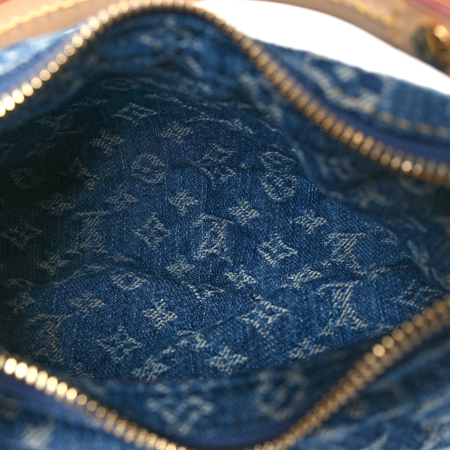 Monogram Denim Pochette Valley Blue