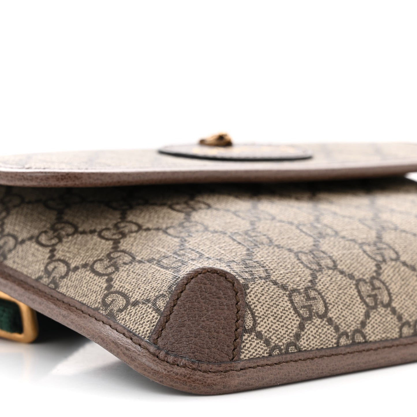 GG Supreme Monogram Neo Vintage Web Belt Bag Brown