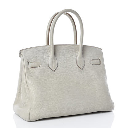 Hermes Taurillon Clemence Lizard Club Birkin 30 Gris Perle White Mykonos 3 of 38